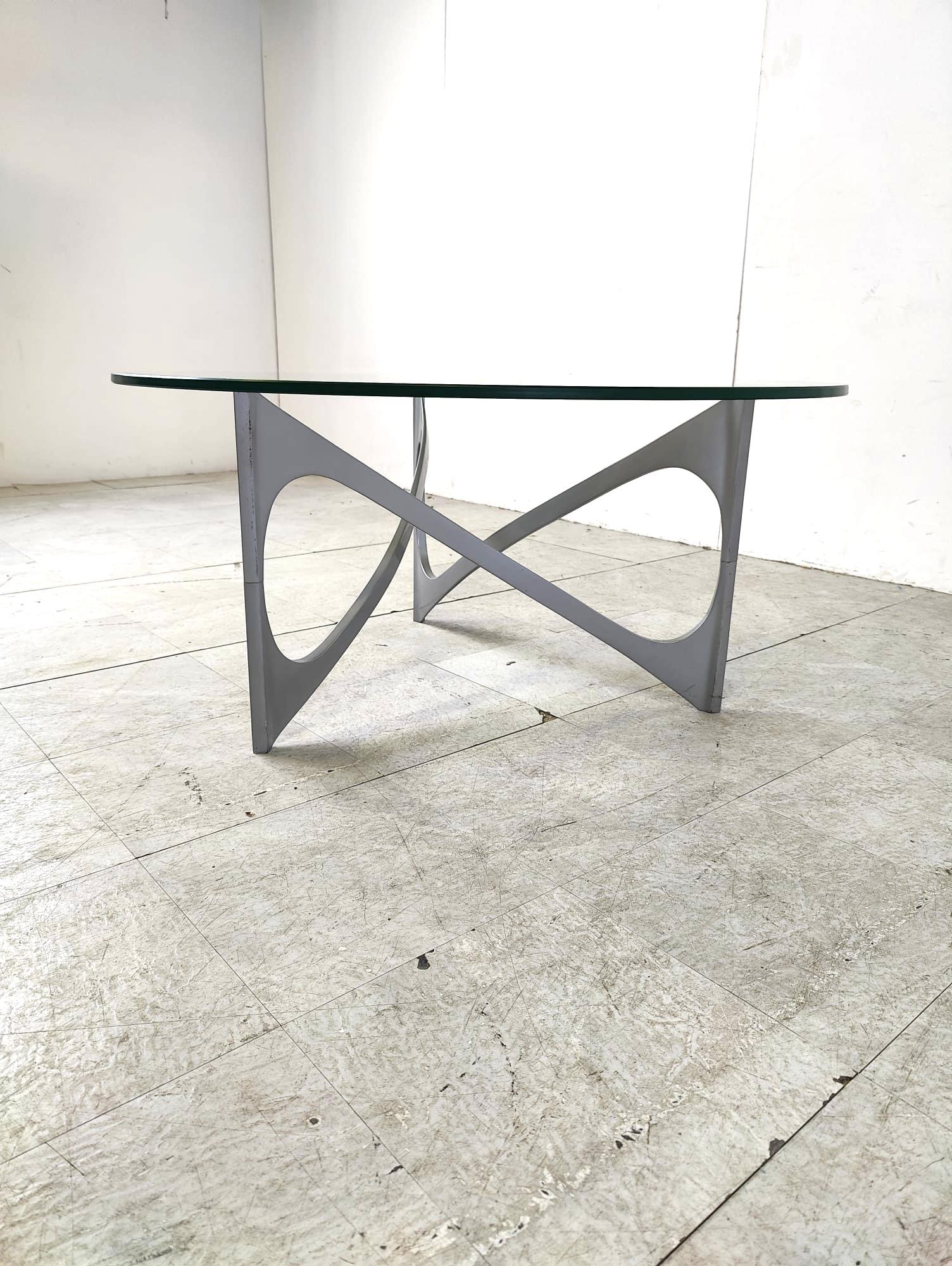 Vintage coffee table by Knut Hesterberg, 1970s For Sale 2