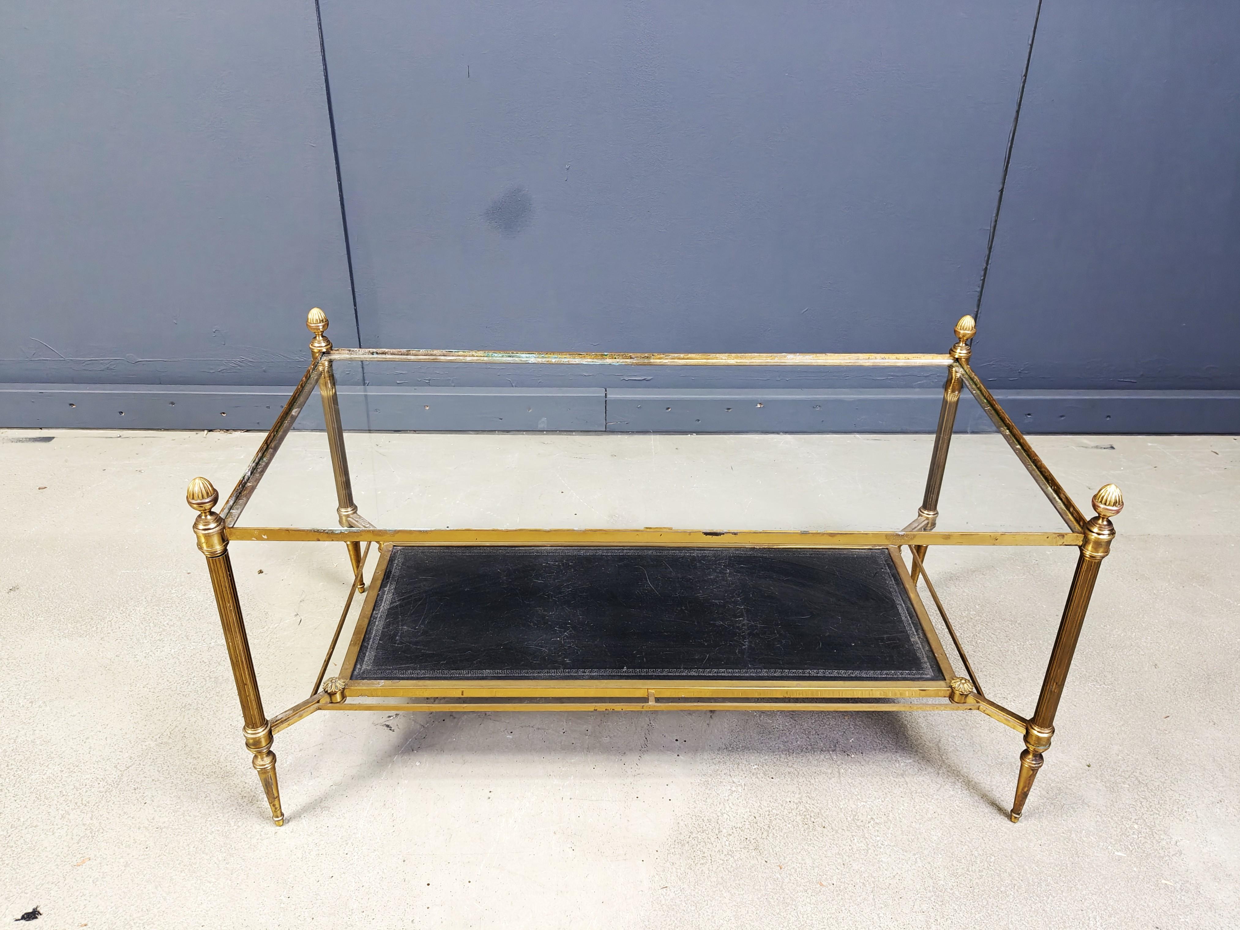 Vintage Couchtisch von Maison jansen, 1960er Jahre im Angebot 3