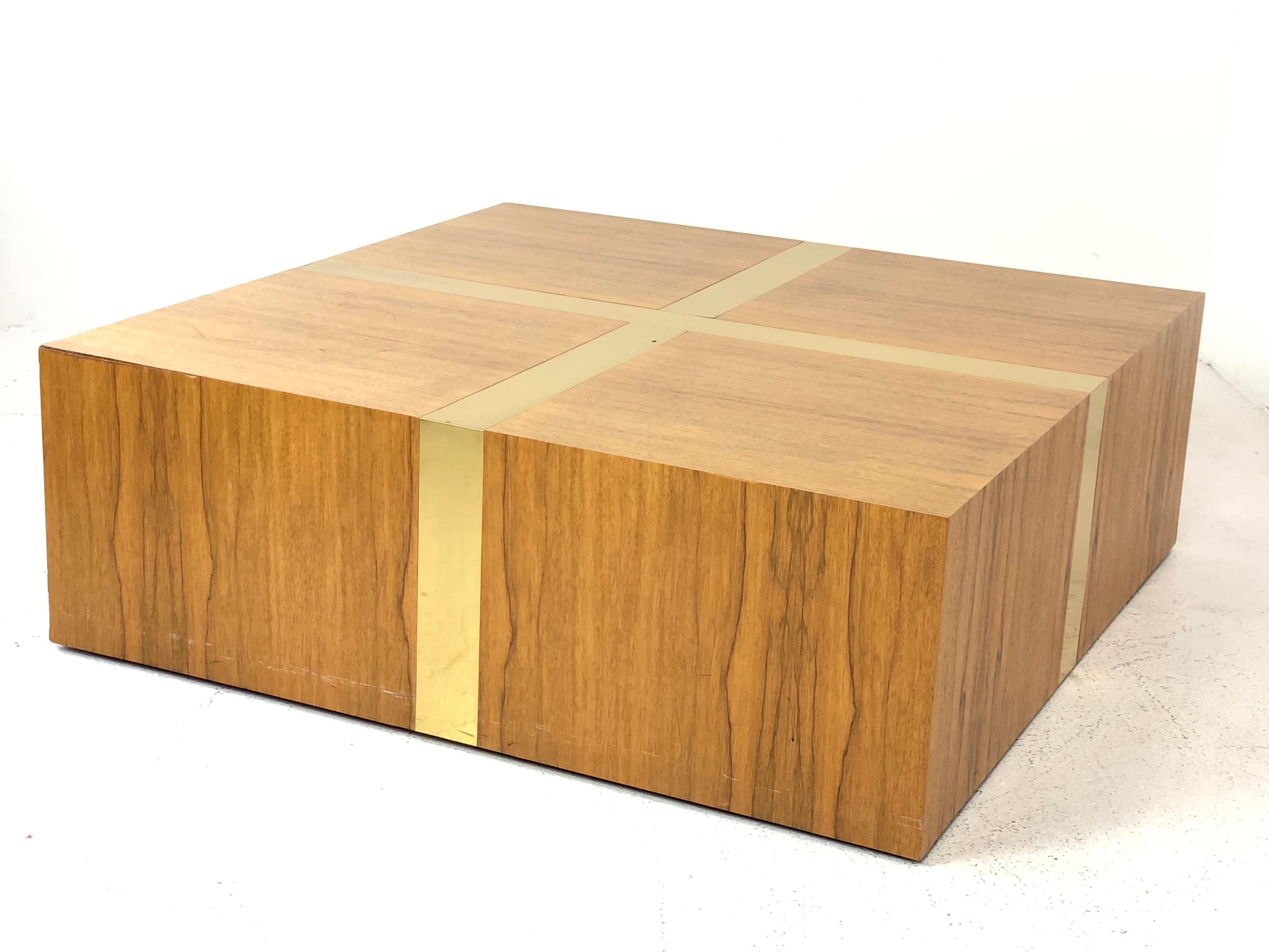 Plated Vintage Coffee Table by Milo Baughman for TC