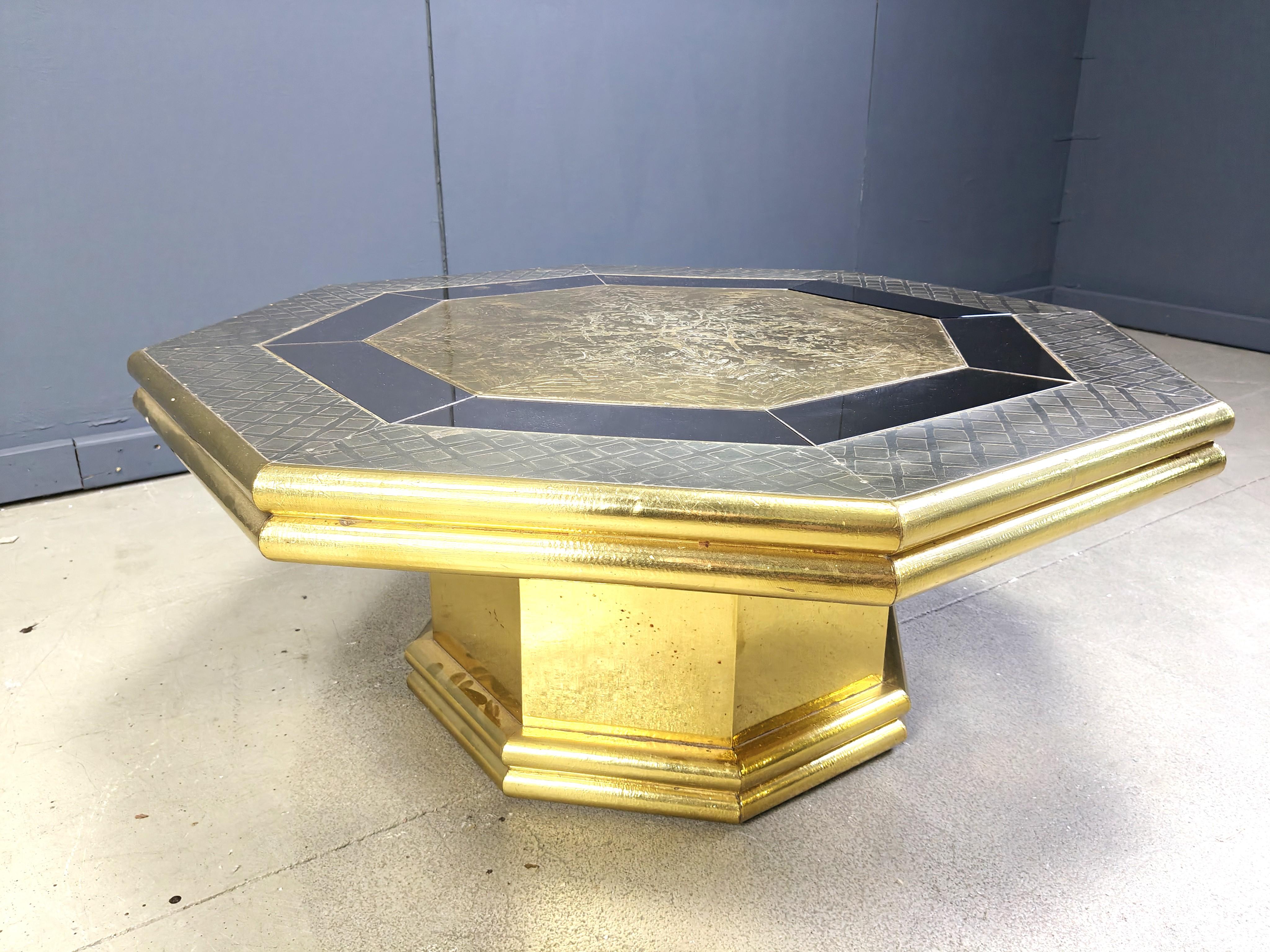 Metal Vintage coffee table by Rodolfo Dubarry, 1970s For Sale