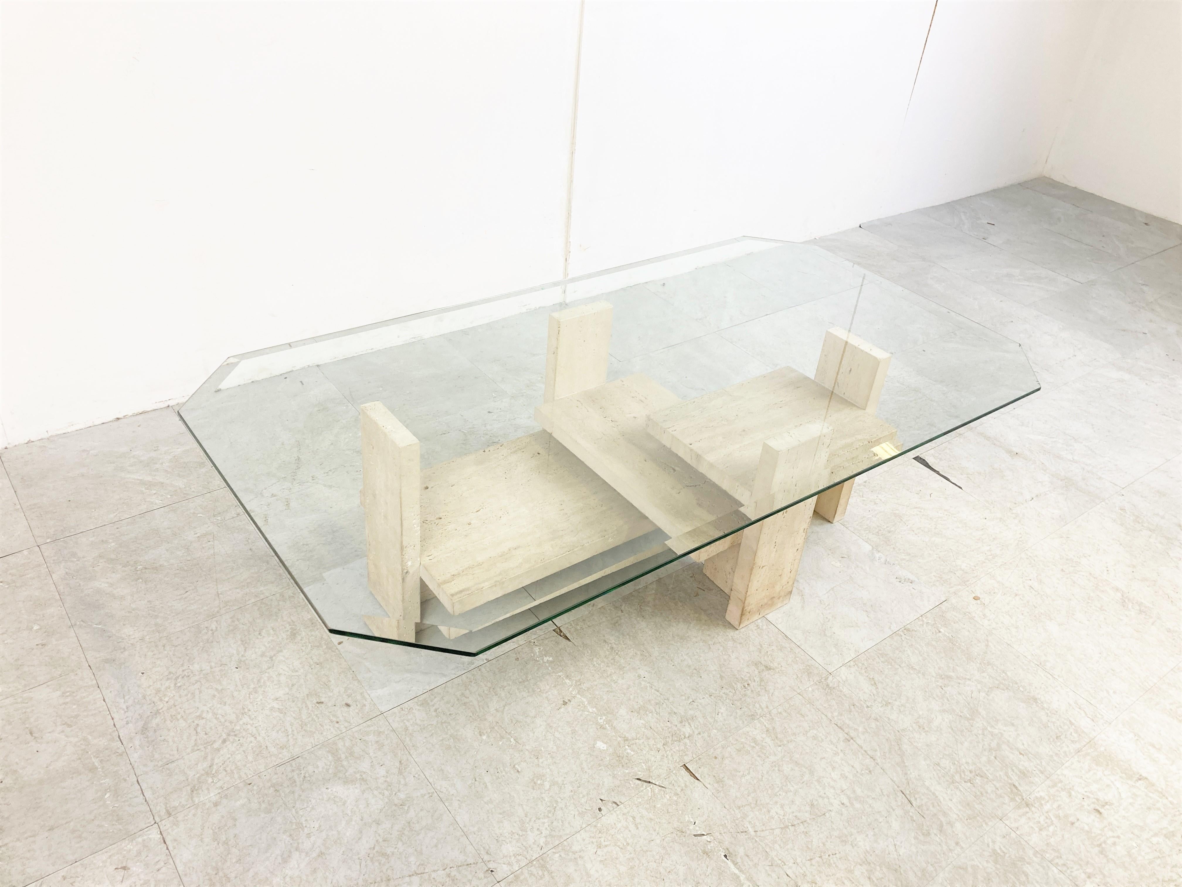 Brutalist Vintage Coffee Table by Willy Ballez, 1970s For Sale