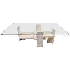Table basse vintage par Willy Ballez, années 1970