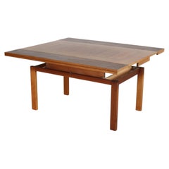 Vintage Adjustable Coffee Table to Dining Table, Teak, Sweden, 1960s
