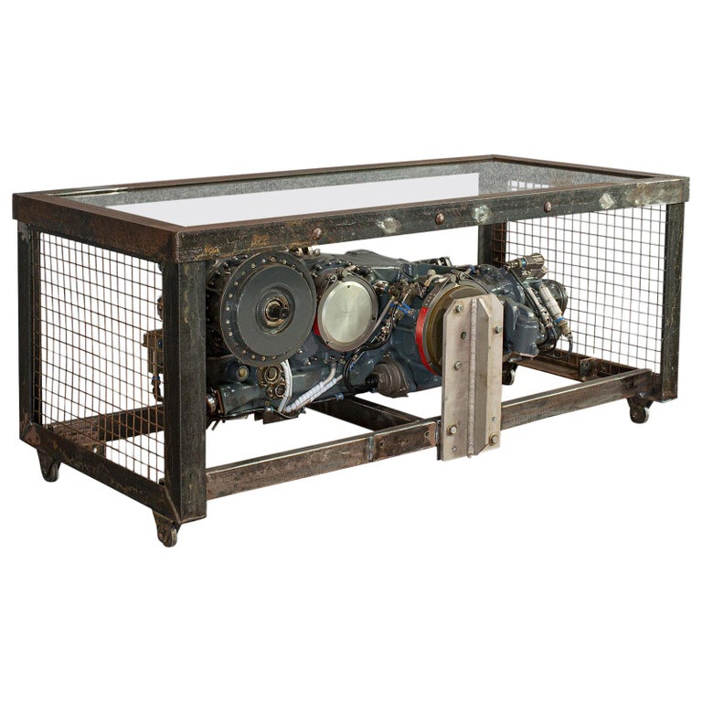 Vintage Coffee Table English Industrial Taste Raf Tornado Aviation Gearbox For Sale At 1stdibs