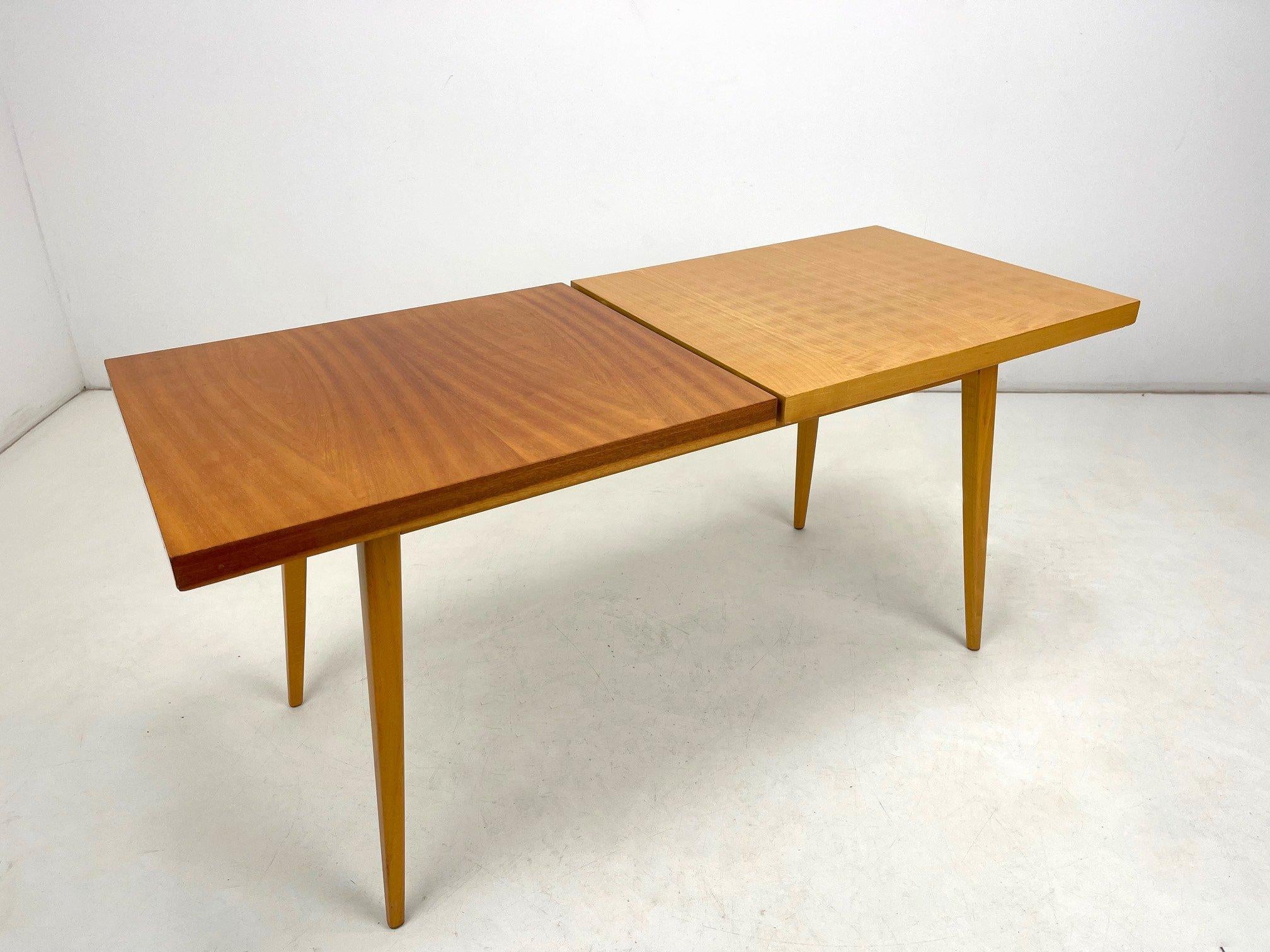 Mid-Century Modern Vintage Coffee Table in Gloss Finish from Czechoslovakia, 1960's For Sale