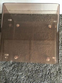 Vintage Coffee Table in Plexiglas and Chrome Metal, Michel Dumas, 1970s