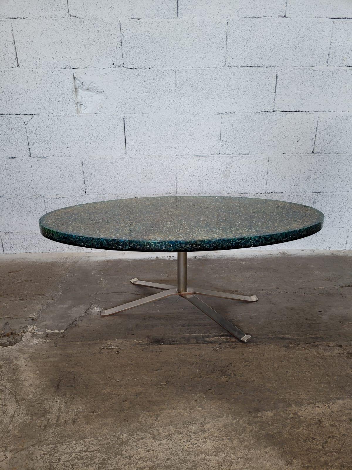 Late 20th Century Vintage Coffee Table in Resin Pierre Giraudon 1970 For Sale