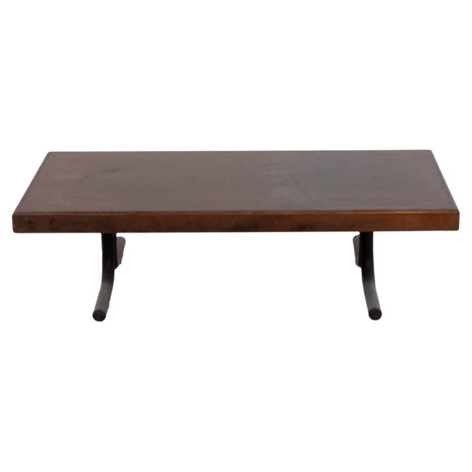 Vintage Coffee Table in Wood by Osvaldo Borsani for Tecno For Sale