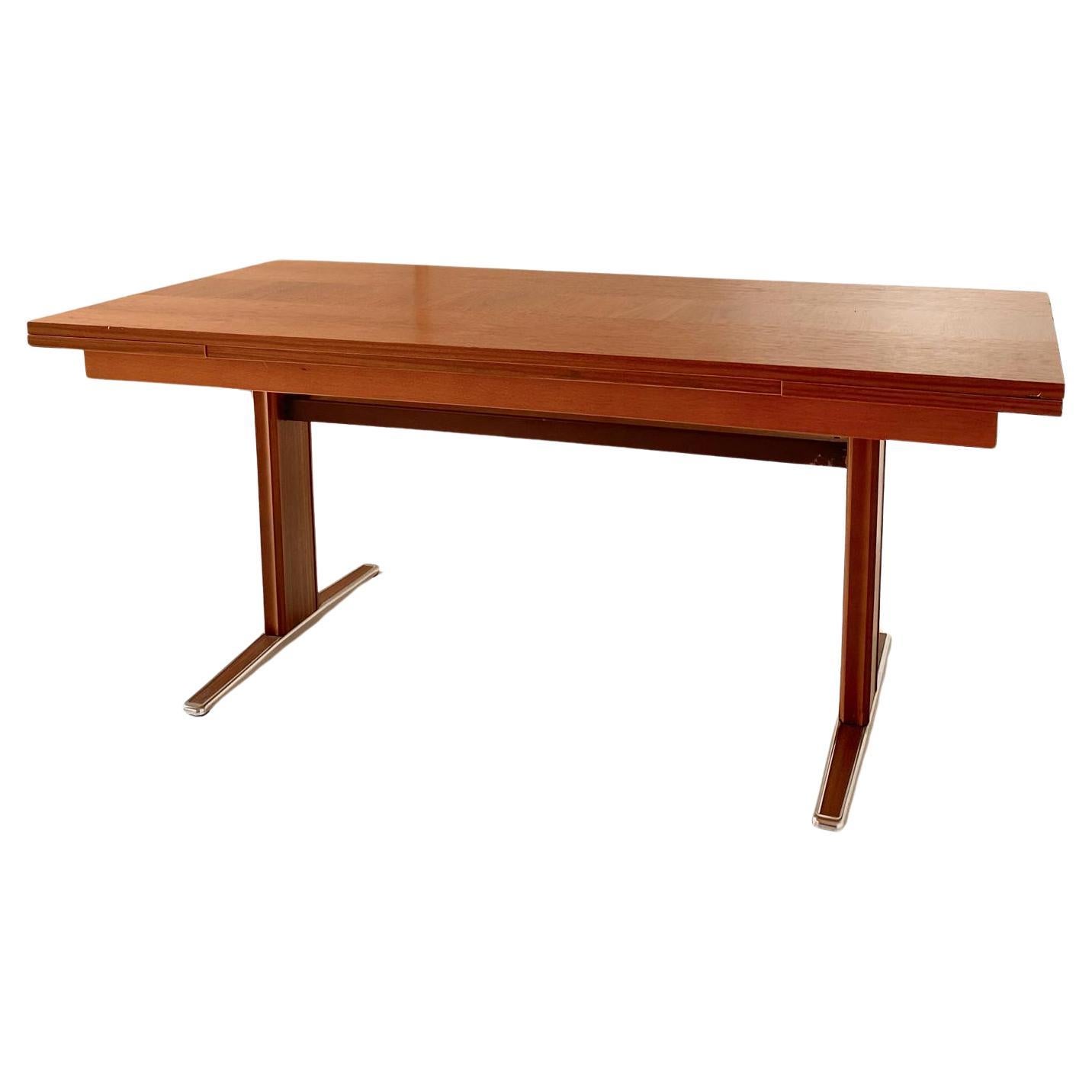 Late 20th Century Vintage extendible wood coffee Table, Italy 1970s For Sale