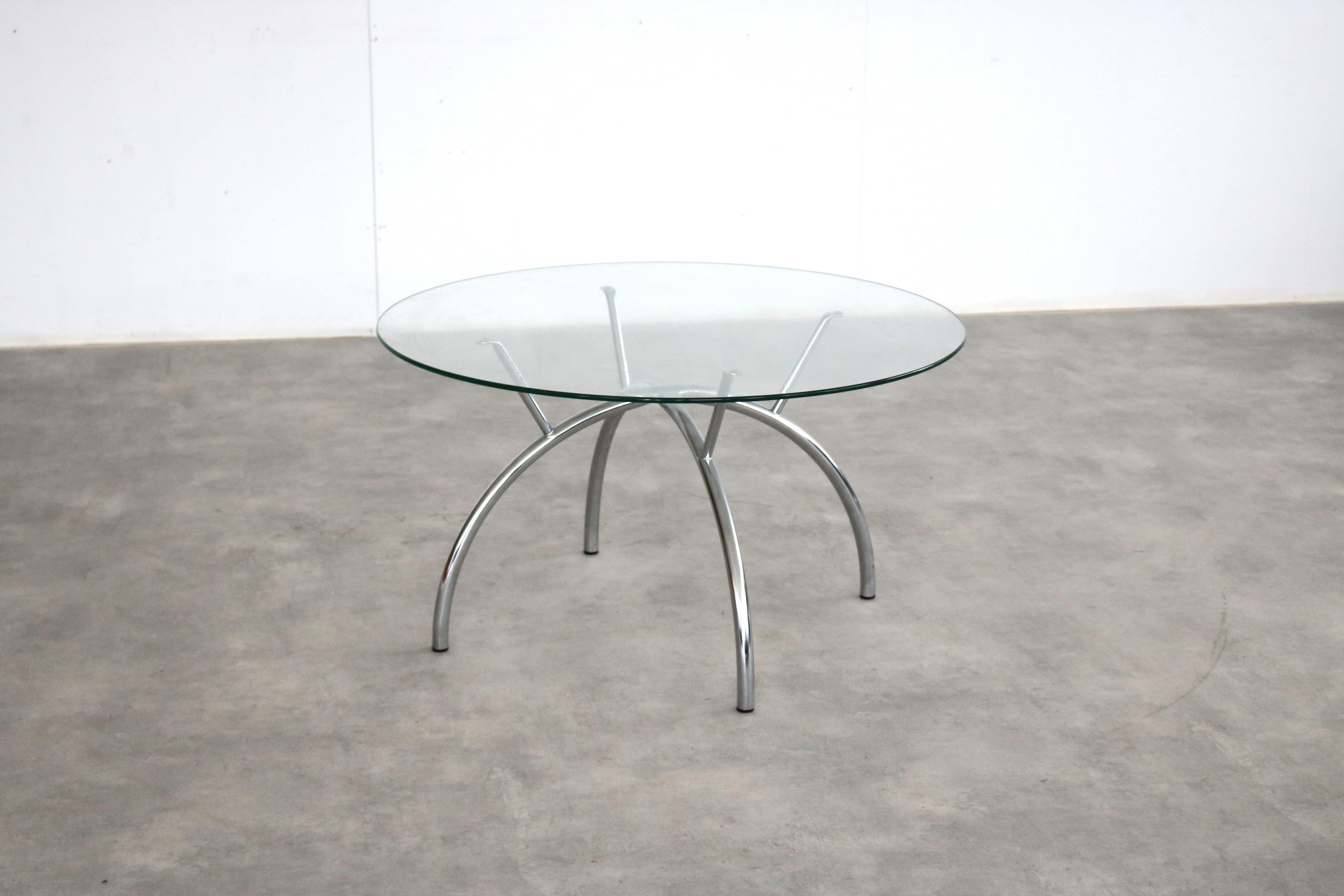 vintage coffee table  table  80s  Swedish

period  80s
design  Ikea  Sweden
condition  good  light signs of use 
size  49 x 90 x 90 (hxwxd)

details  chrome; glass;

article number  2554