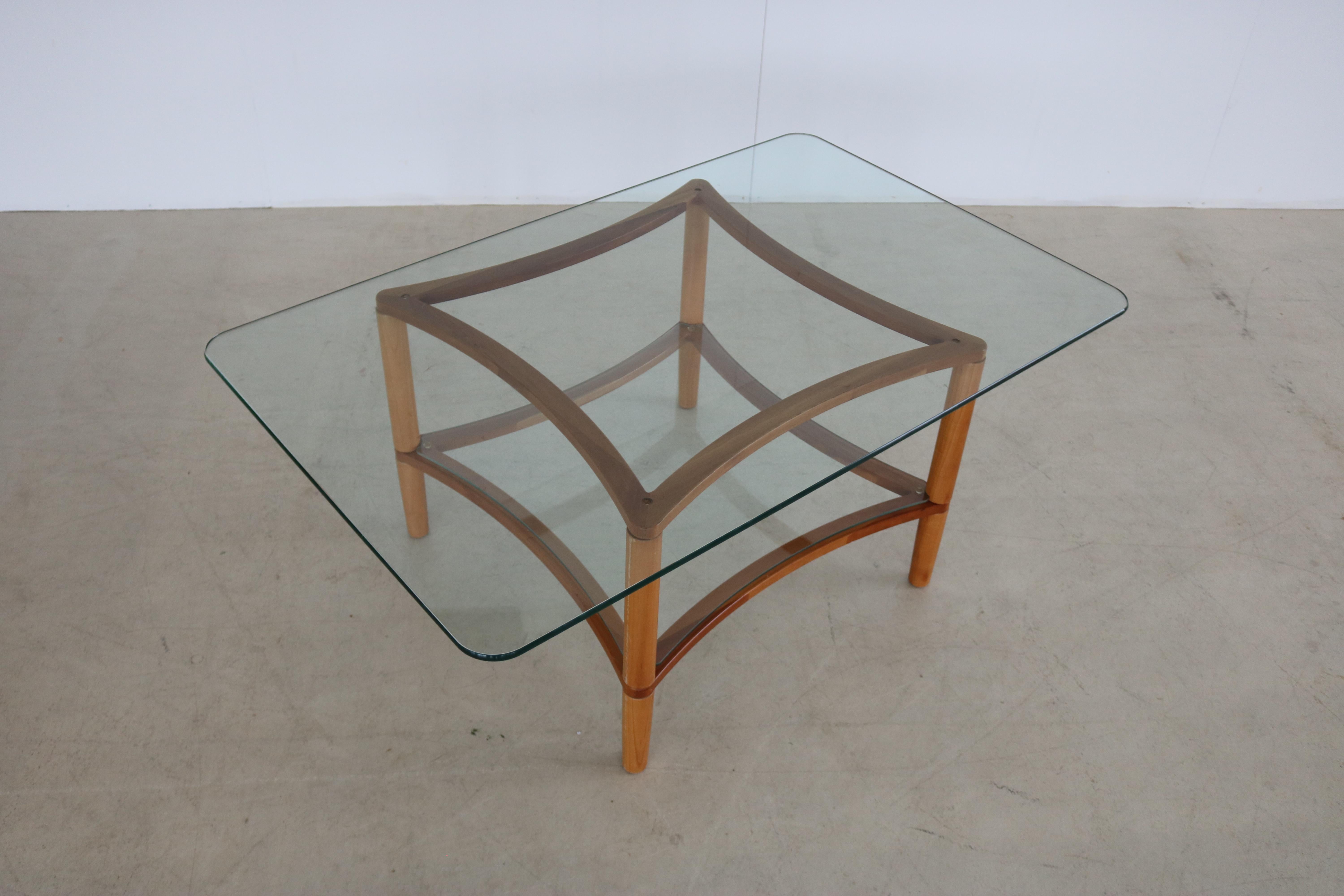 Late 20th Century vintage coffee table  table  glass  70s  Danish For Sale