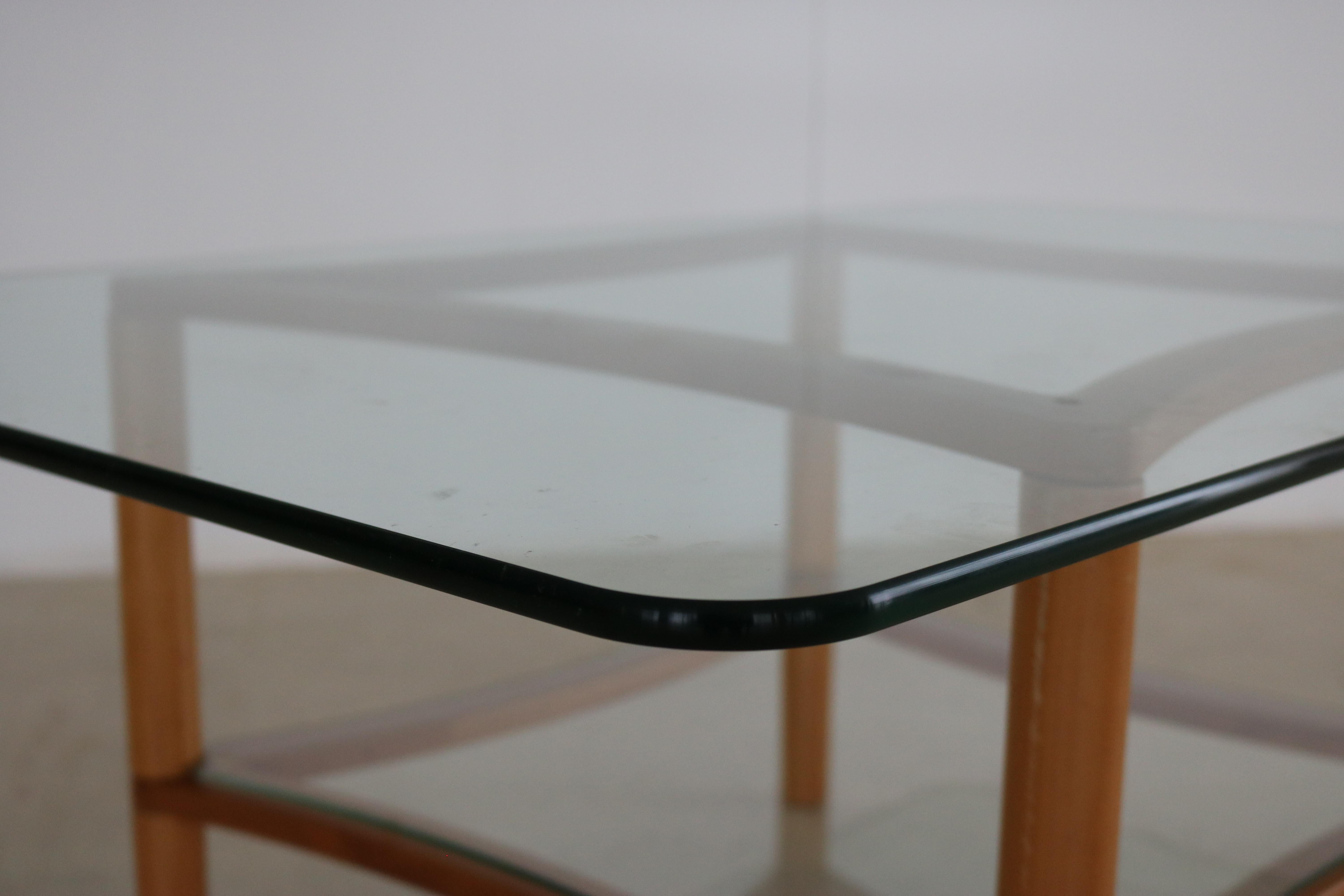 vintage coffee table  table  glass  70s  Danish For Sale 1