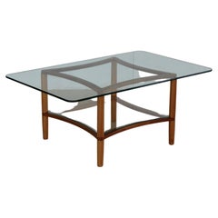 Retro coffee table  table  glass  70s  Danish