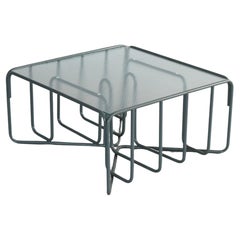 Vintage coffee table  table  glass  70's