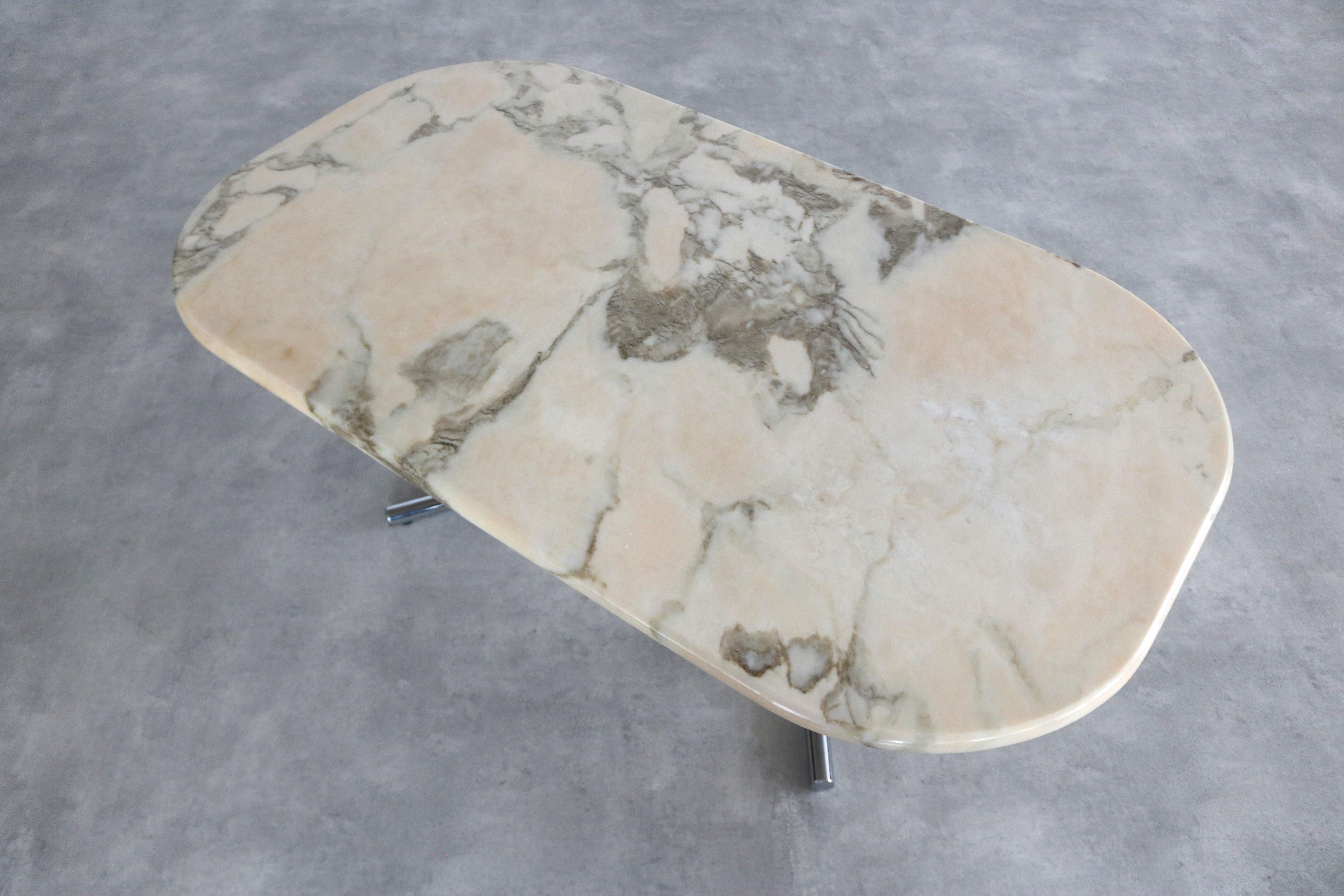vintage coffee table | table | marble | Sweden (2) In Good Condition For Sale In GRONINGEN, NL