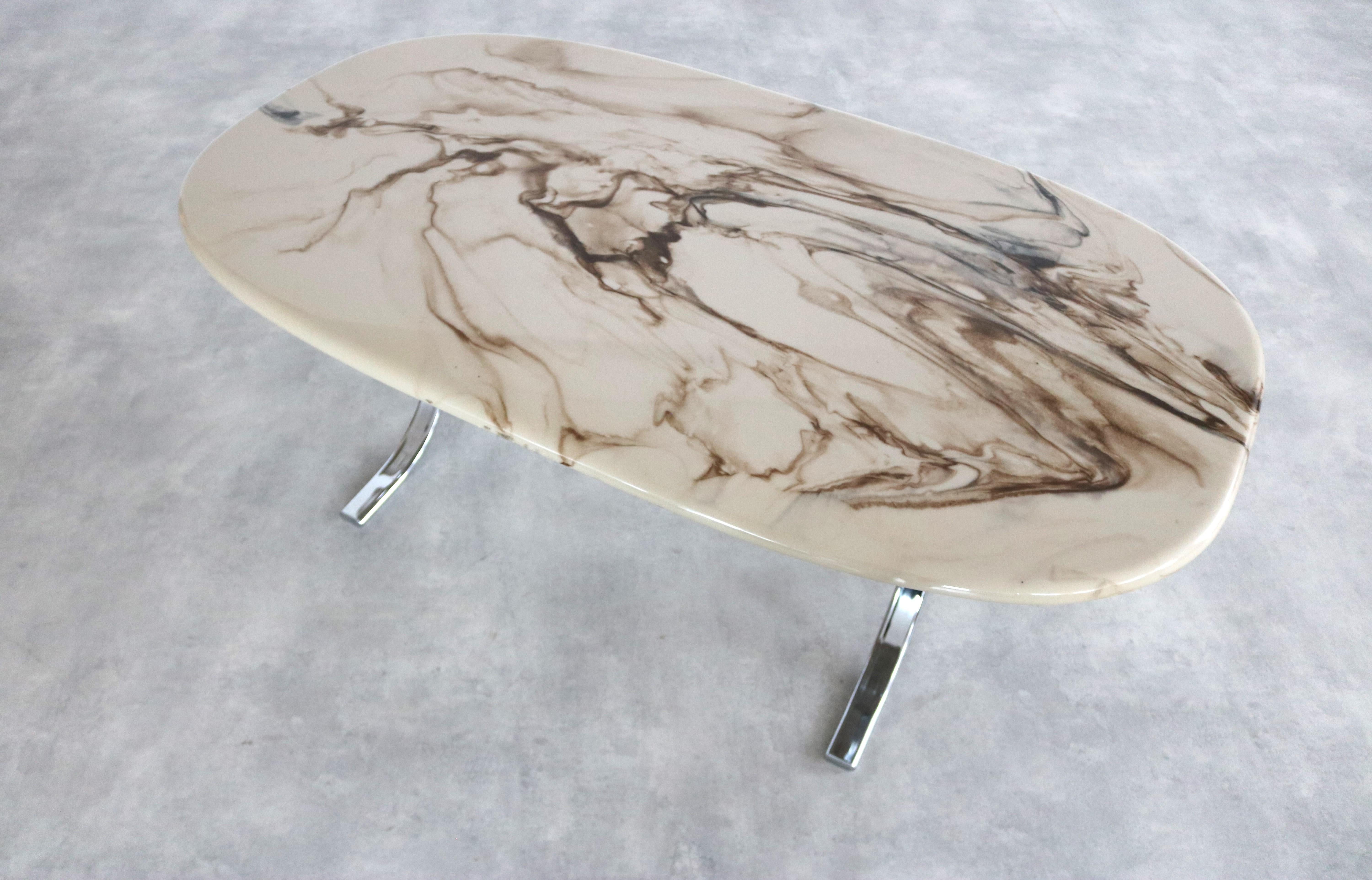 vintage coffee table | table | marble | Sweden (3) In Good Condition For Sale In GRONINGEN, NL