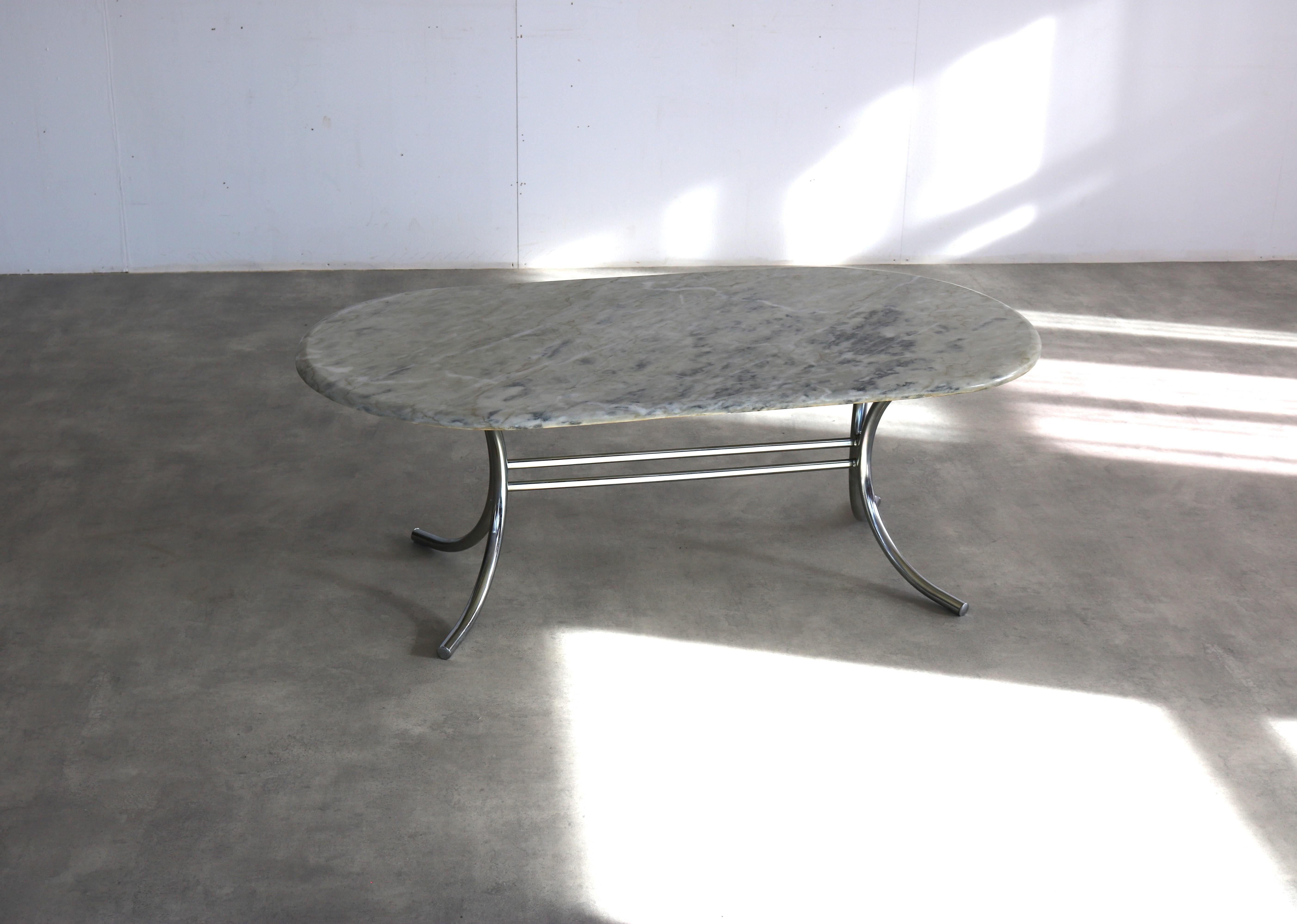 vintage coffee table  table  marble  Swedish  In Good Condition For Sale In GRONINGEN, NL