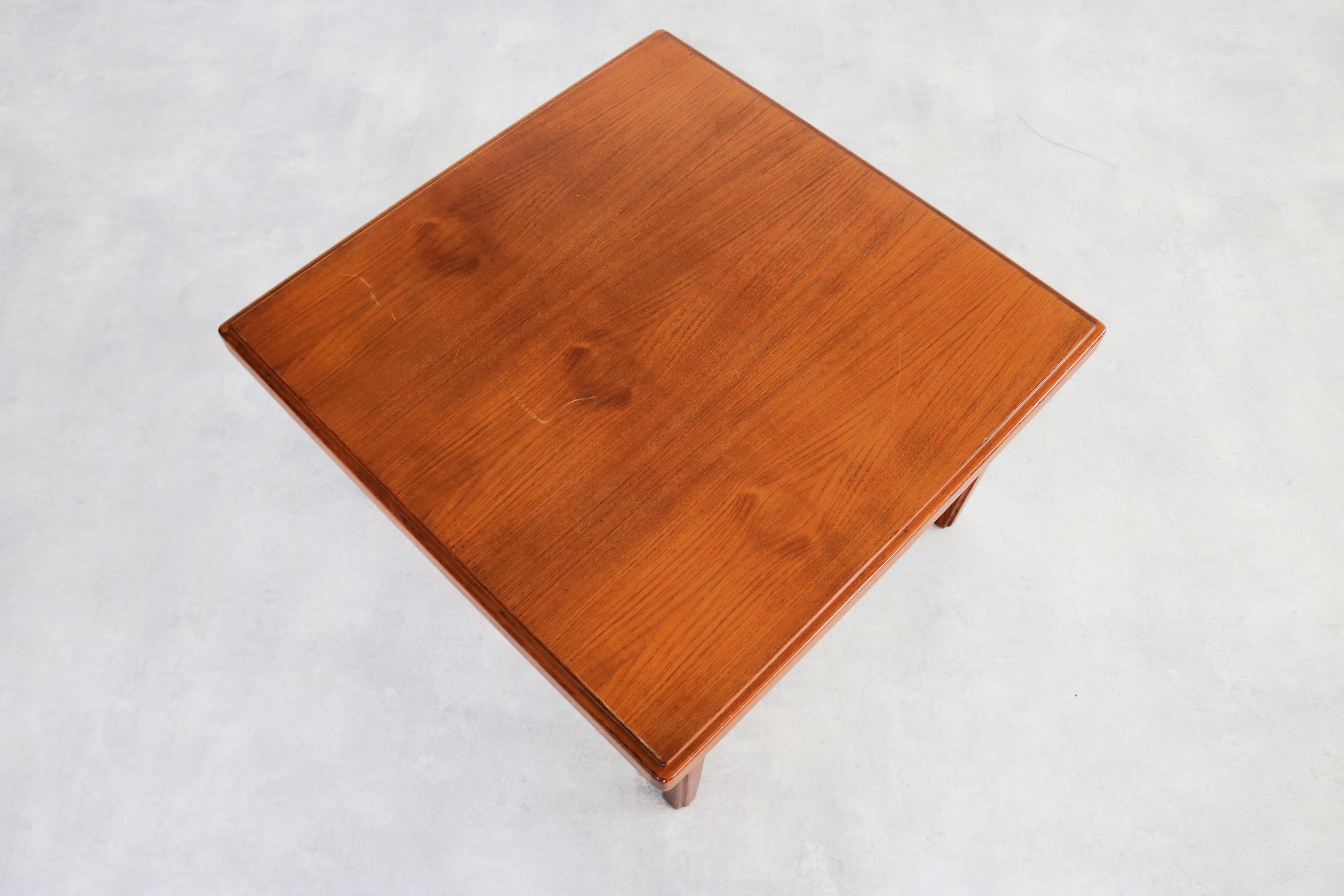 table basse vintage  tableau  teck  60's Bon état - En vente à Lemmer, NL
