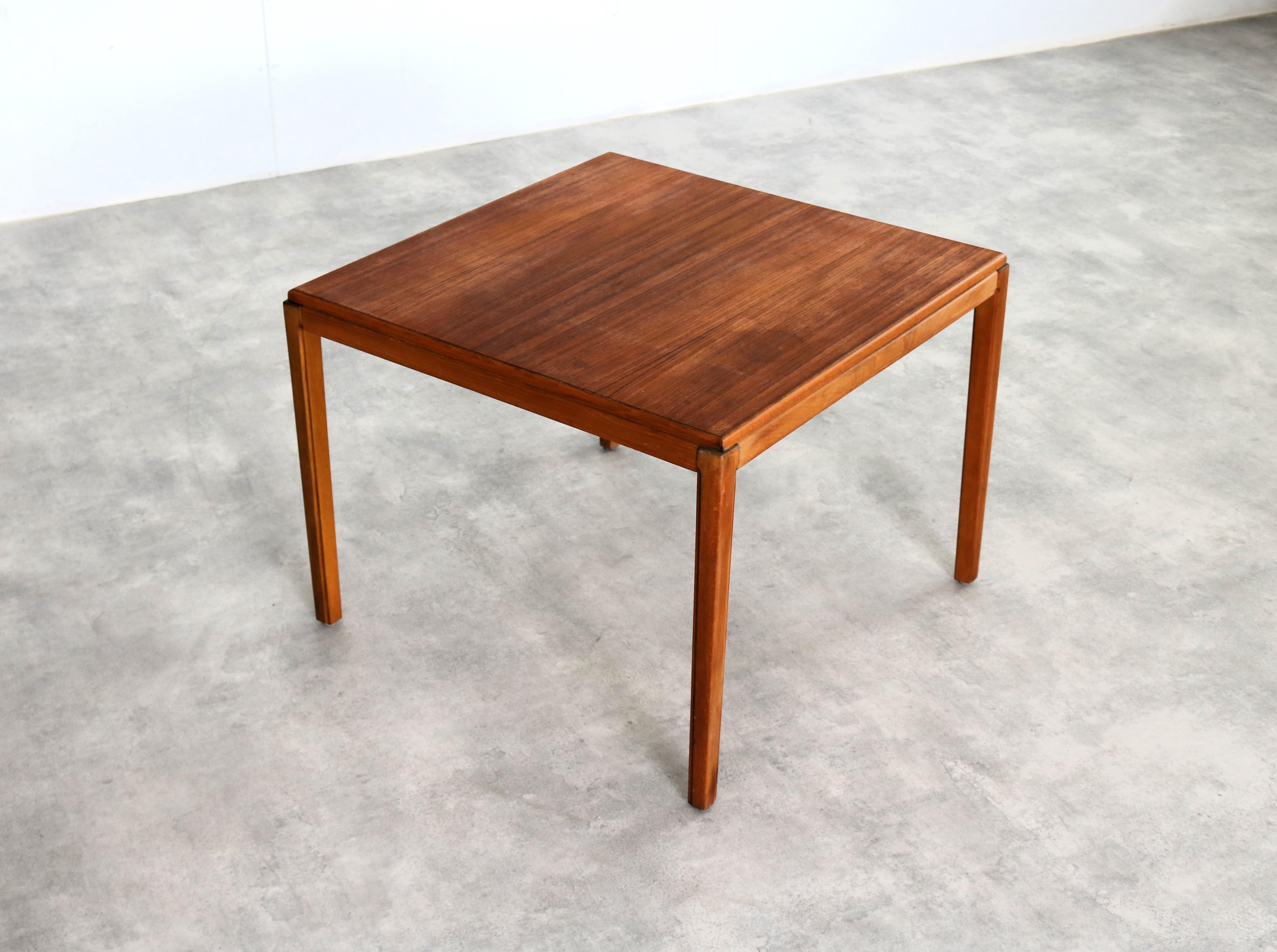 table basse vintage  tableau  teck  60's Bon état - En vente à Lemmer, NL