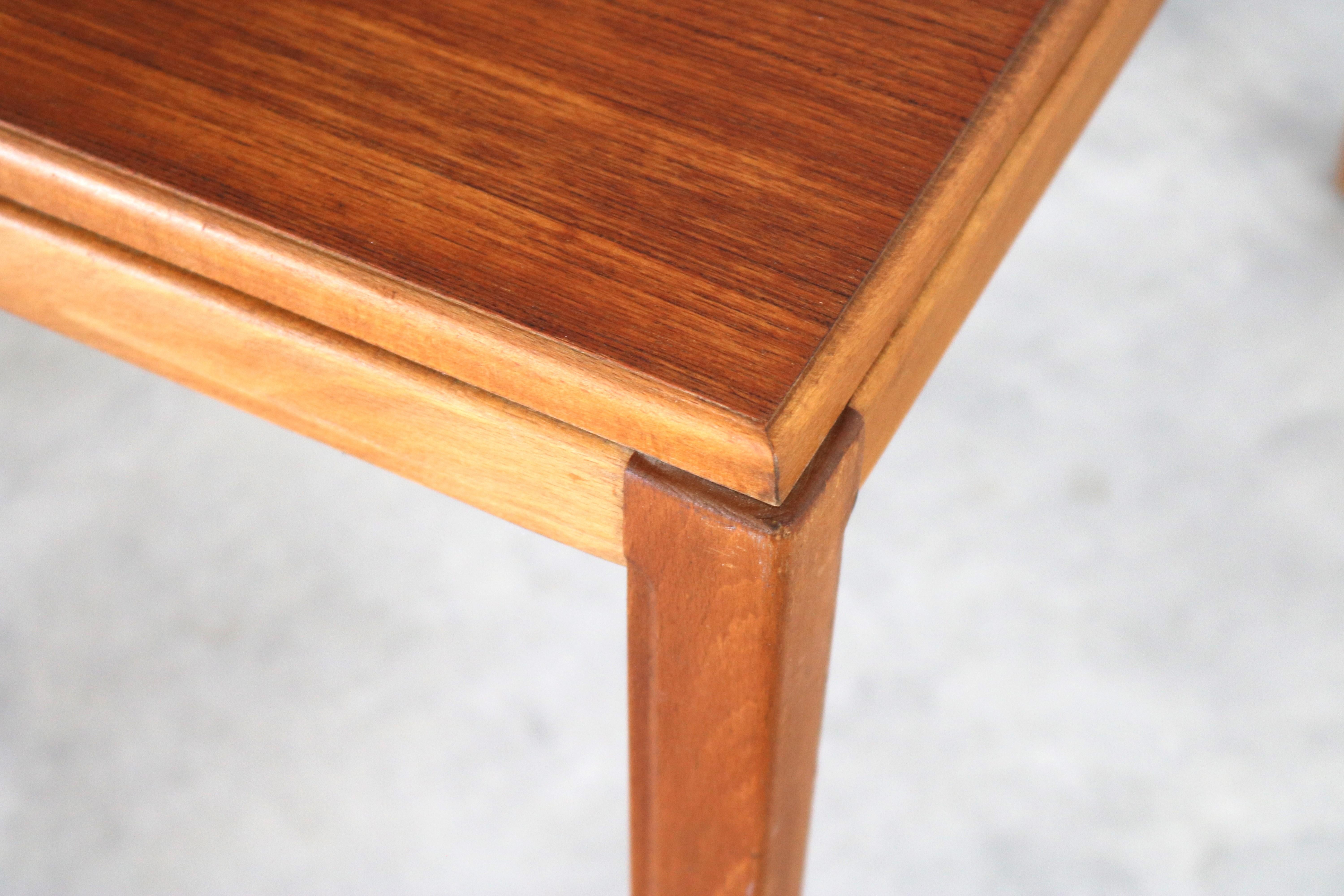 Teck table basse vintage  tableau  teck  60's en vente