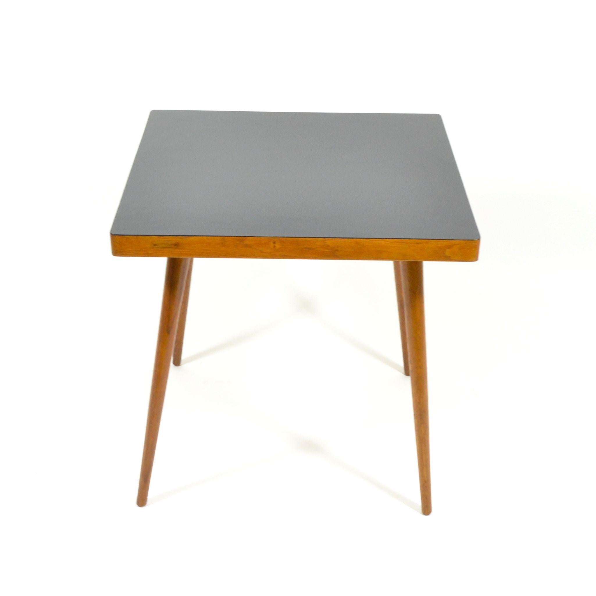 Late 20th Century Vintage Coffee Table with Black Varnished Desk, 1970s For Sale