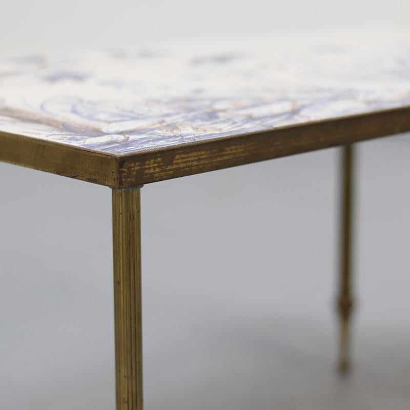 Vintage Coffee Table with Inlaid Top, 1960s en vente 3