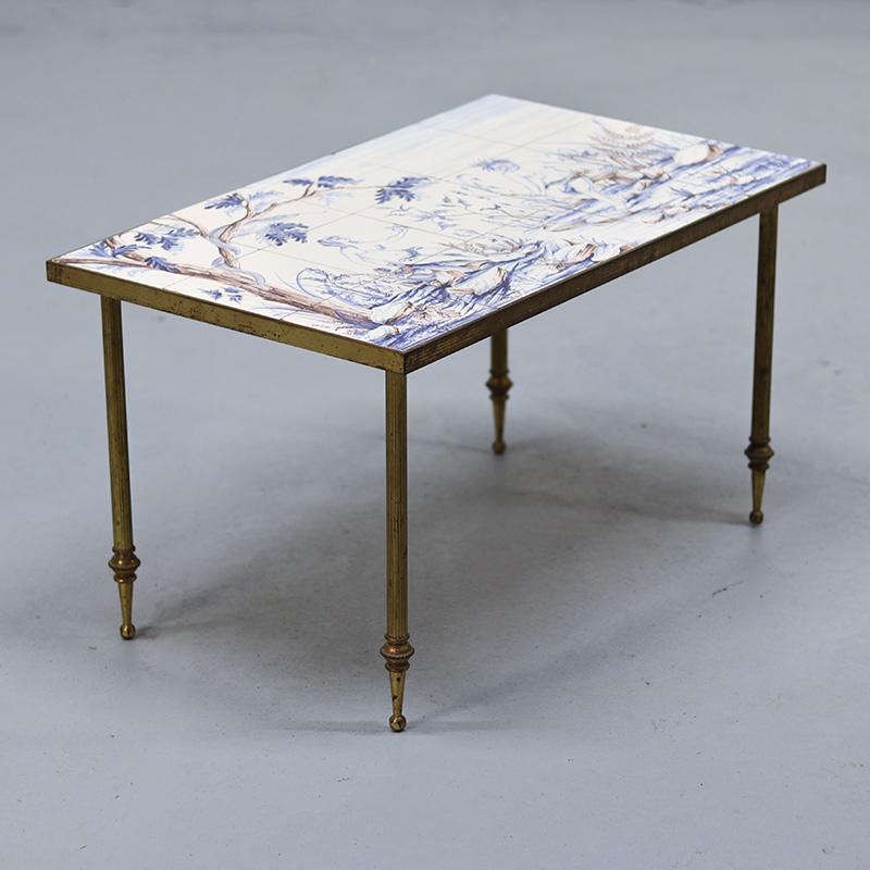 Vintage Coffee Table with Inlaid Top, 1960s Bon état - En vente à OOSTERHOUT, NL