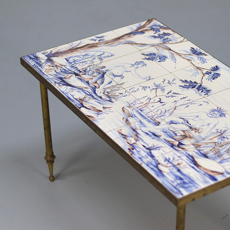 20ième siècle Vintage Coffee Table with Inlaid Top, 1960s en vente