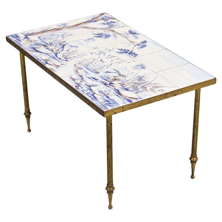 Vintage Coffee Table with Inlaid Top, 1960s