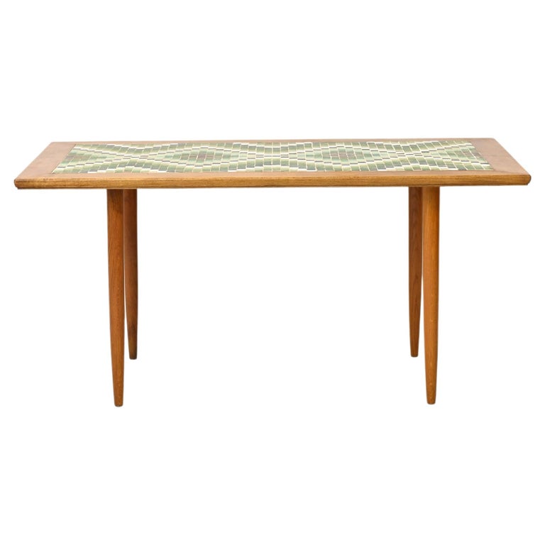 Vintage coffee table with mosaic For Sale at 1stDibs