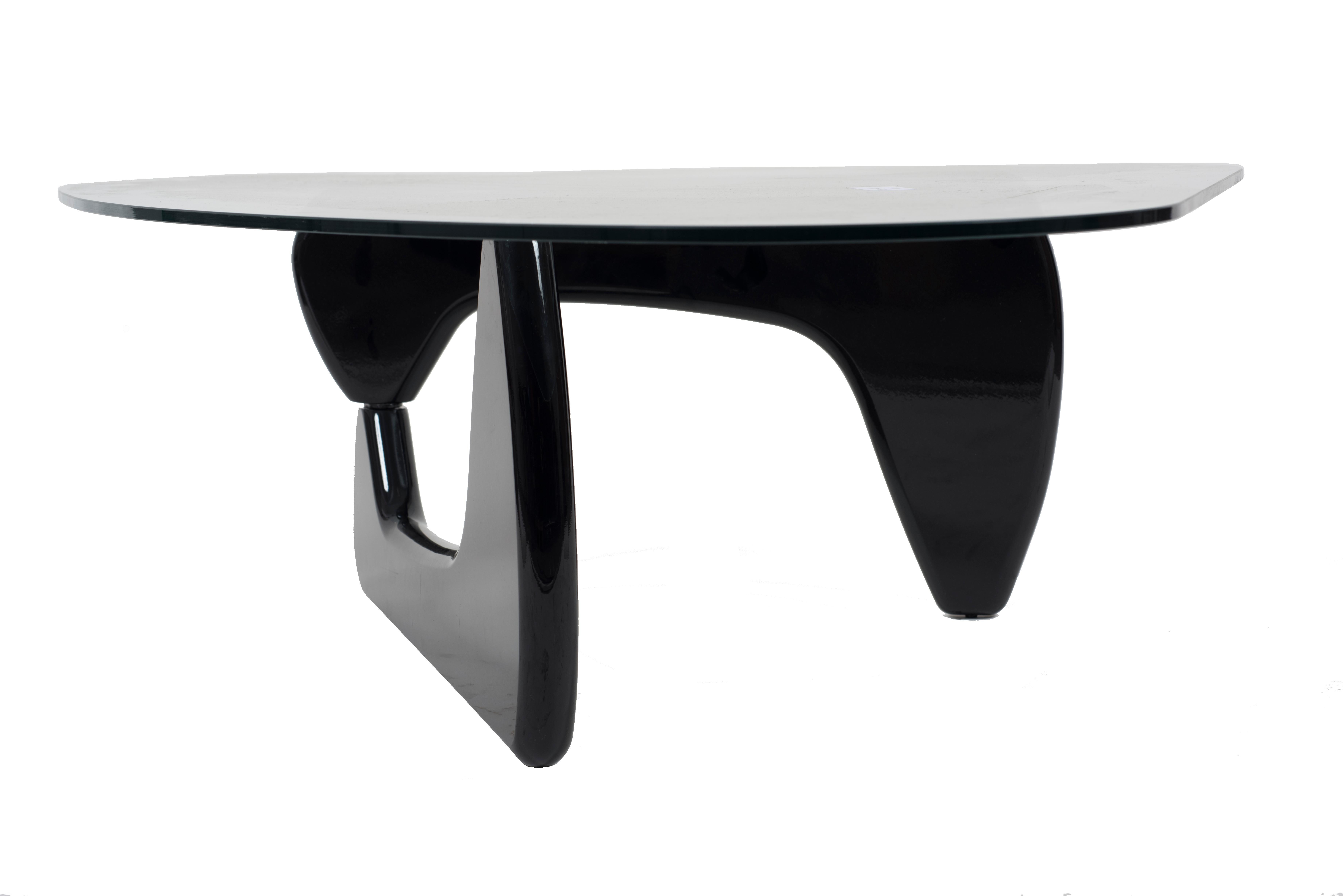 Vintage coffee table in lacquered wood and cut crystal by Isamu Noguchi.
Excellent conditions.