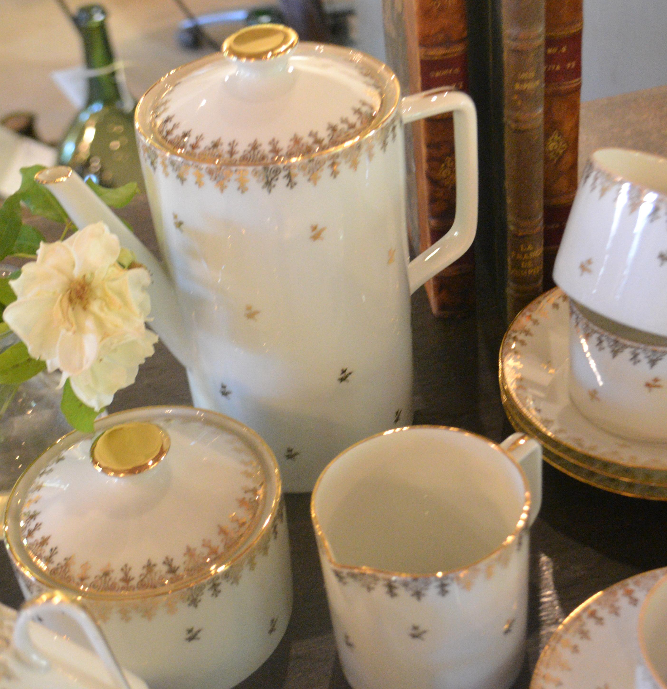 Painted Vintage Coffee/Tea Set Limoges Porcelain