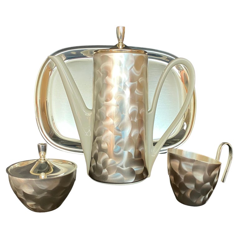 Vintage Coffee/Tea Set Porcelain Teapot, Creamer, Sugar Bowl and Tray