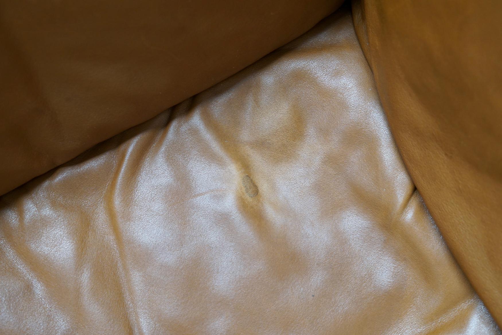 Vintage Cognac Leather Modular Sectional Sofa By Rolf Benz, Germany 1970 For Sale 13