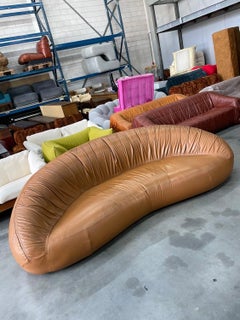 Vintage Cognac Leather Pangolin Sofa by Egg Designs