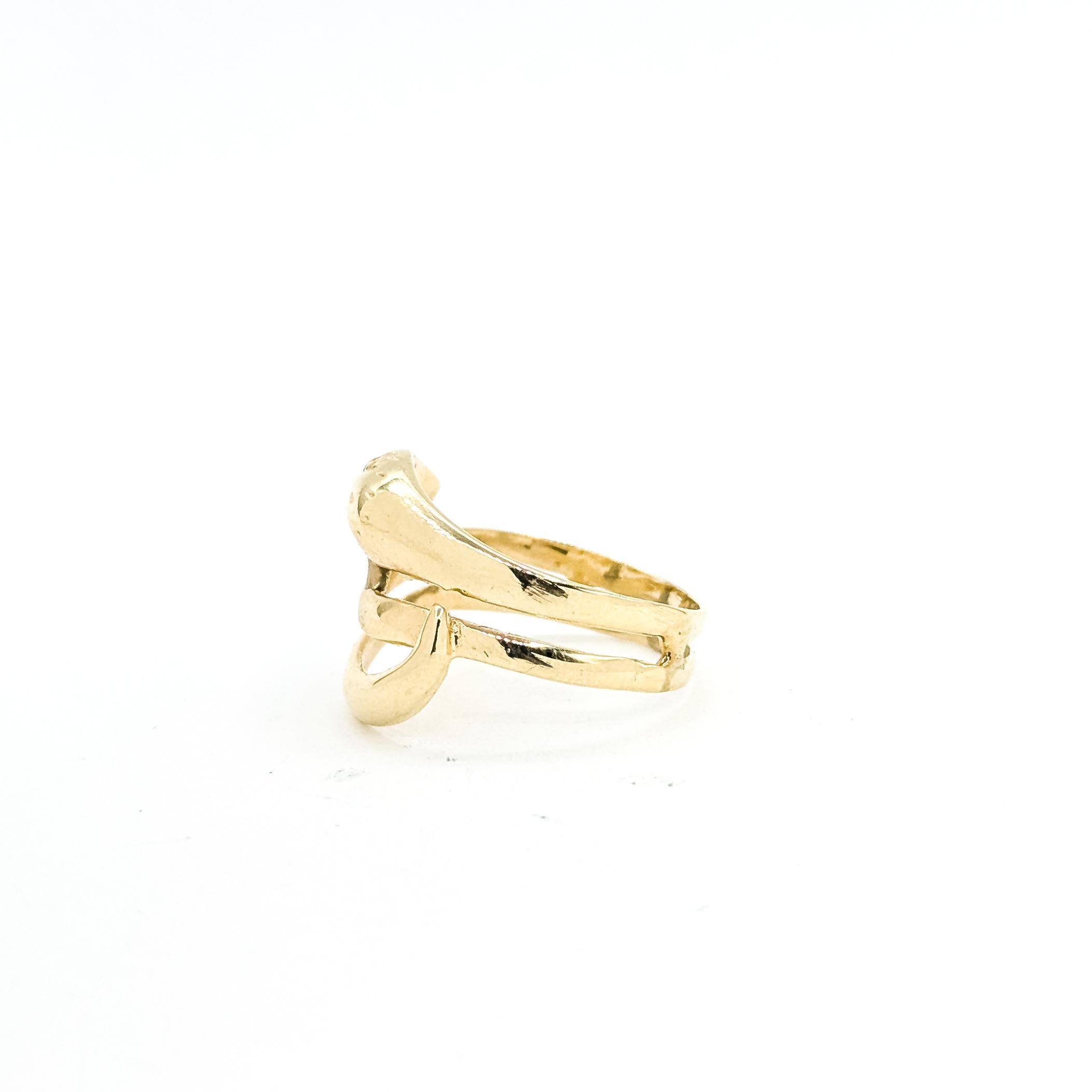 Anello serpente a spirale vintage con diamanti taglio mine antiche in oro giallo 14k in vendita 3