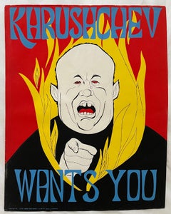 Affiche de propagande de la guerre froide «rushchev wants you » (Khrushchev veut vous) de Rolly Crump