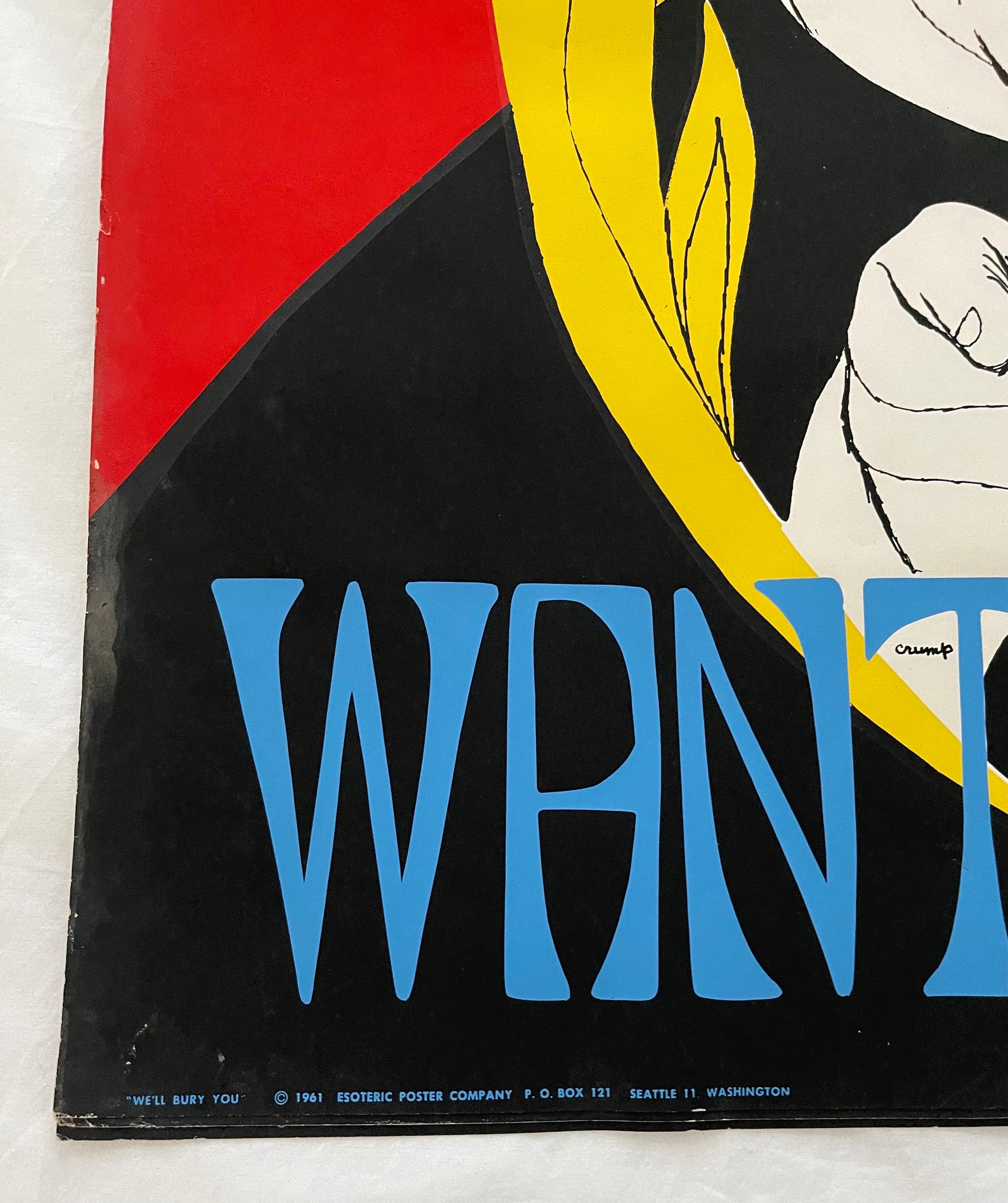 Affiche de propagande de la guerre froide vintage «rushchev Wants You » (Khrushchev veut vous) par Rolly Crump en vente 2
