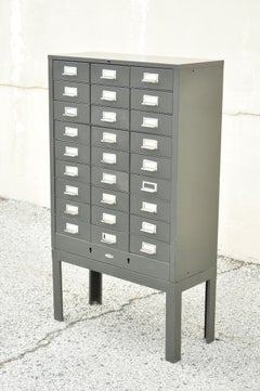 Vintage Cole Steel 27 Drawer Metal Machinist Tool Parts Cabinet Garage Chest