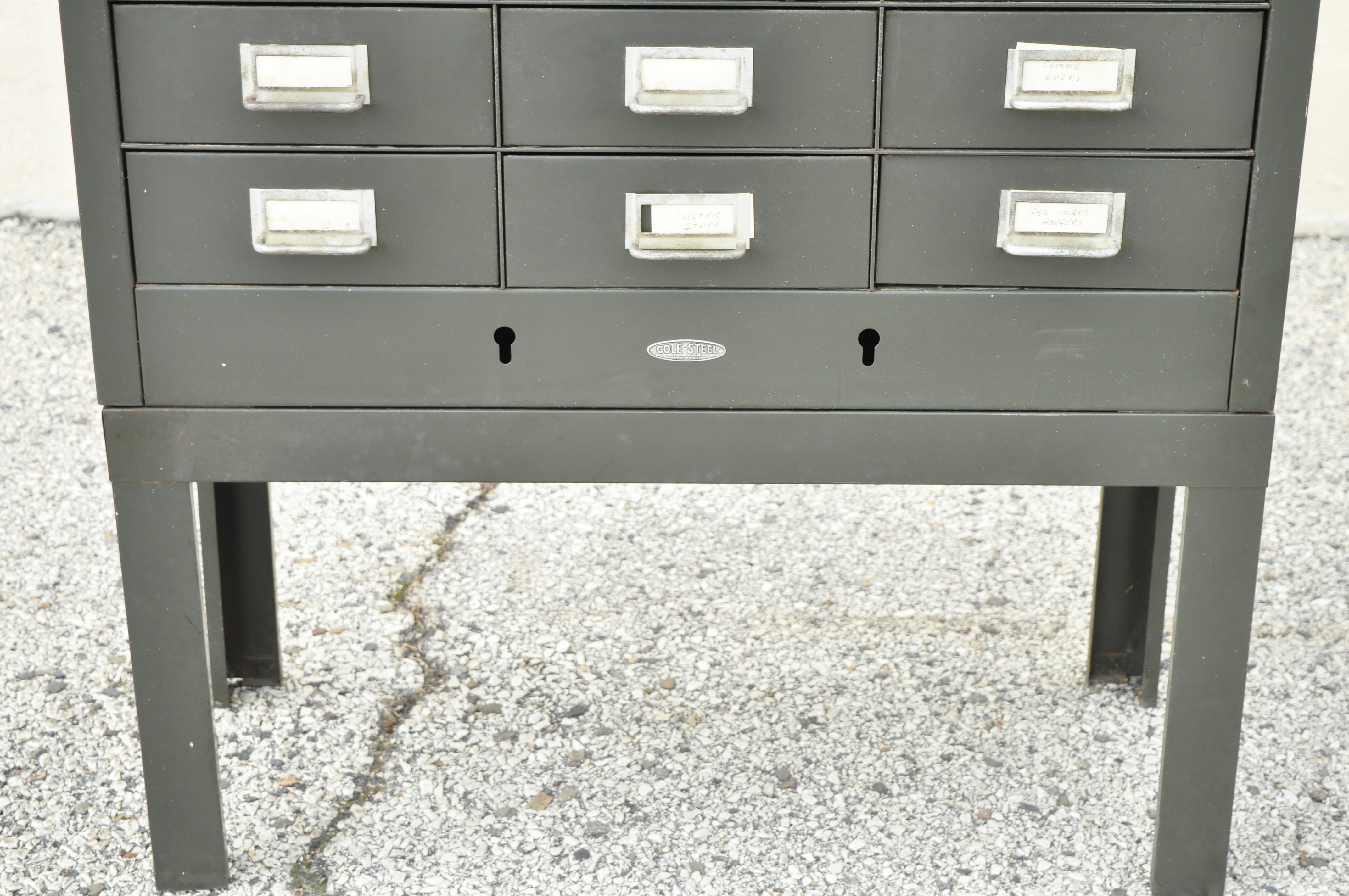 cole steel 27 drawer cabinet