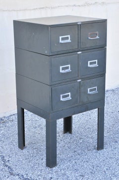 Vintage Cole Steel Industrie Stahl Metall Grau Stapeln Arbeit Datei Karteischrank