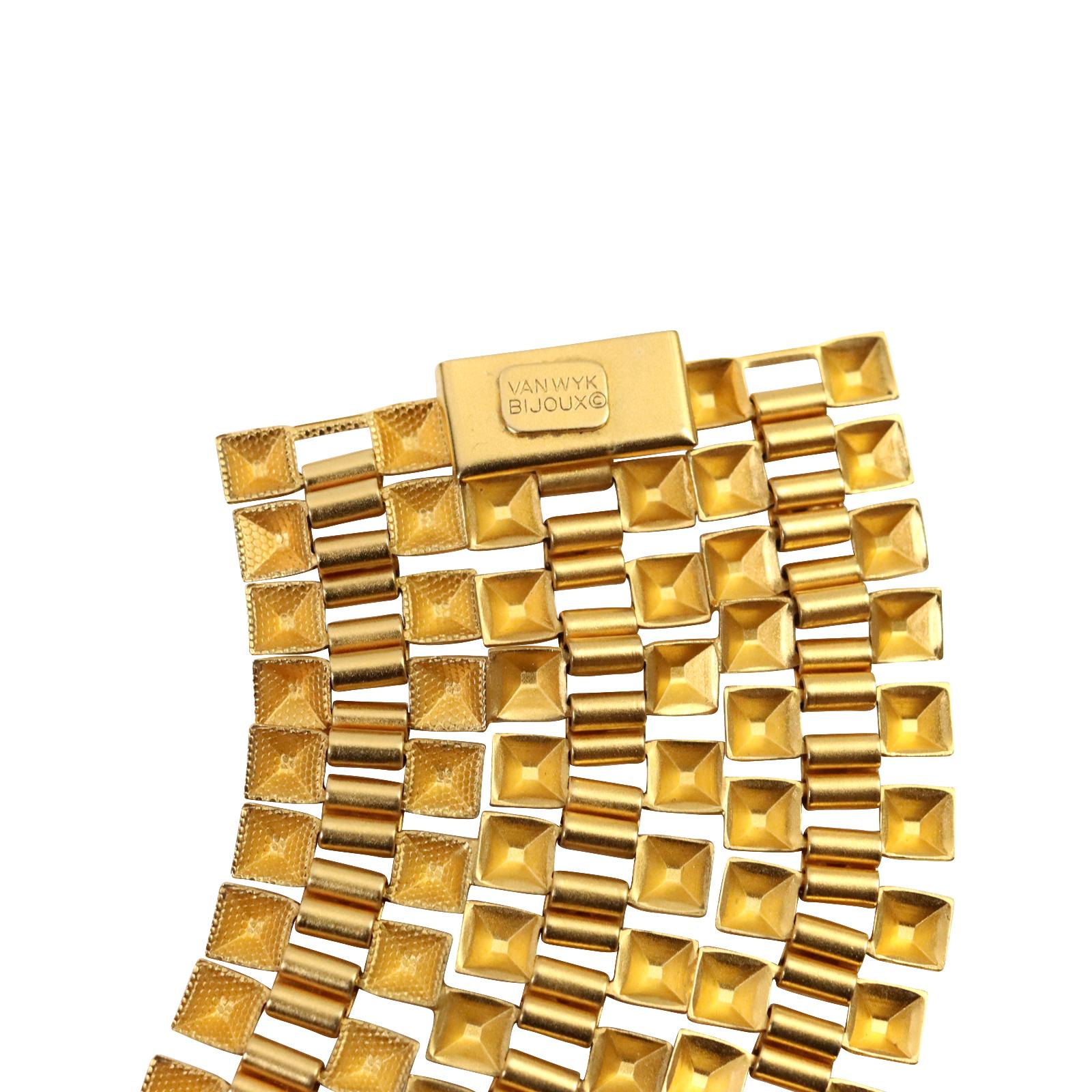 Collana vintage con collare in tonalità oro, circa anni '80 in vendita 6