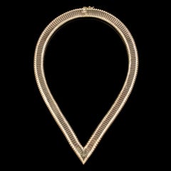 Vintage Collar Necklace in 9 Carat Gold, circa 1949
