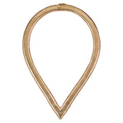 Vintage Collar Necklace in 9 Carat Gold, circa 1949