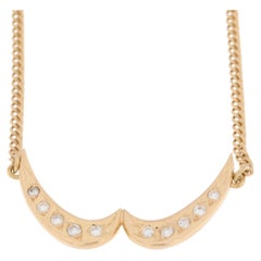 Vintage Collar Shape Necklace 18kt Yellow Gold with Diamonds