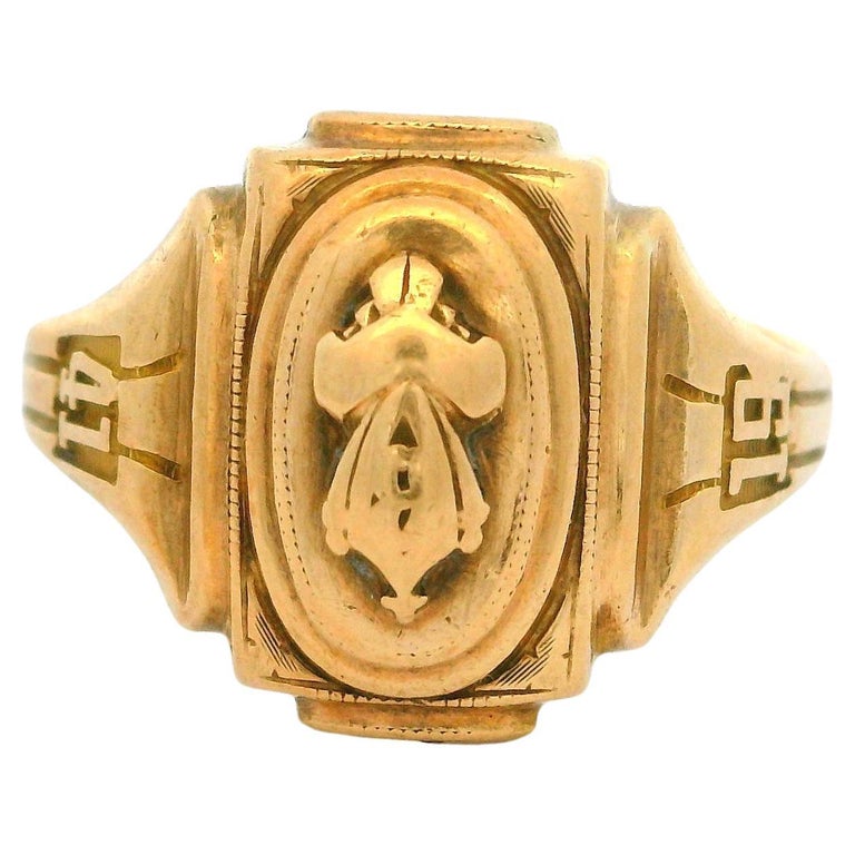Vintage Collectible 10k Yellow Gold 1941 Balfour Class Ring Size