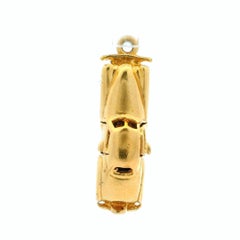 Vintage Collectible 14k Yellow Gold 3D Detailed Operable Car Charm Pendant
