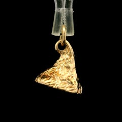 Vintage Collectible 14k Yellow Gold 3D Textured Chocolate Kiss Charm Pendant