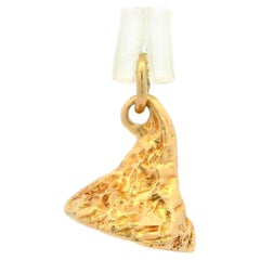 Vintage Collectible 14k Gelbgold 3D Textured Chocolate Kiss Charm Anhänger
