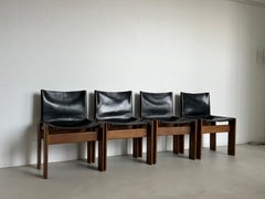 Vintage, Collectible, black Italian Monk Dining Chairs by Afra & Tobia Scarpa
